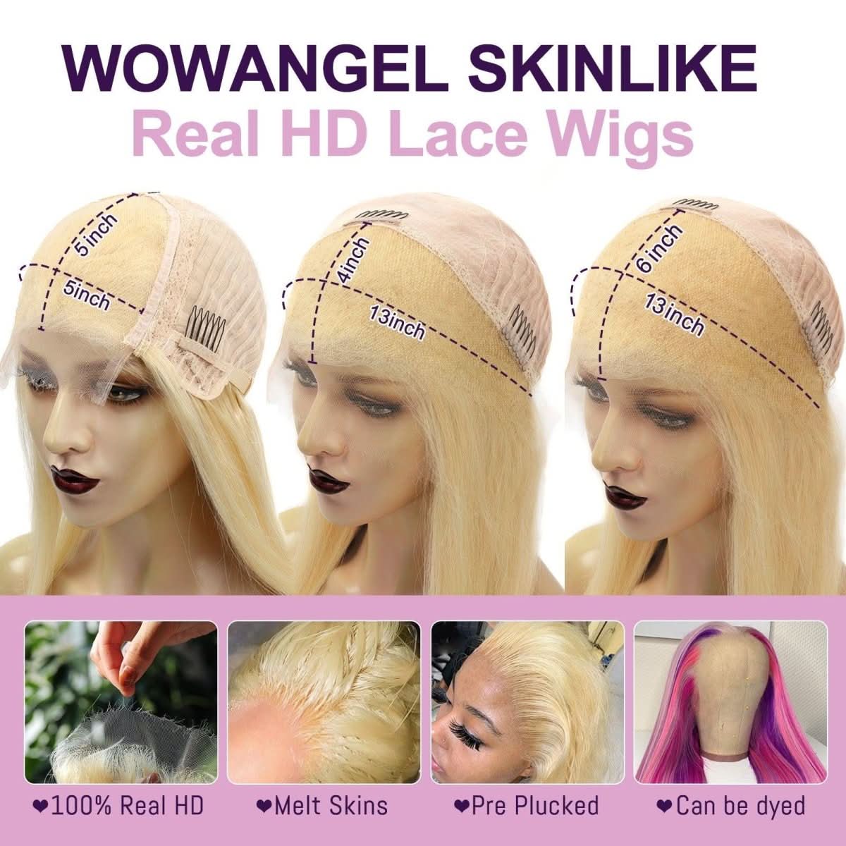 Upgrade 2.0 | 613 Blonde 13x4 Full Frontal Wigs Body Wave Glueless 5x5 Lace Closure Wig - Image 9