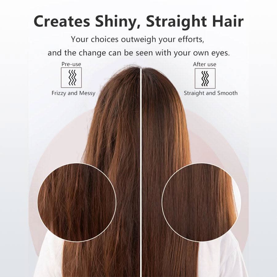 WOWANGEL Hair Straightener Brush, Heat Brush Straightener for Women | Flat Iron Comb - Image 4